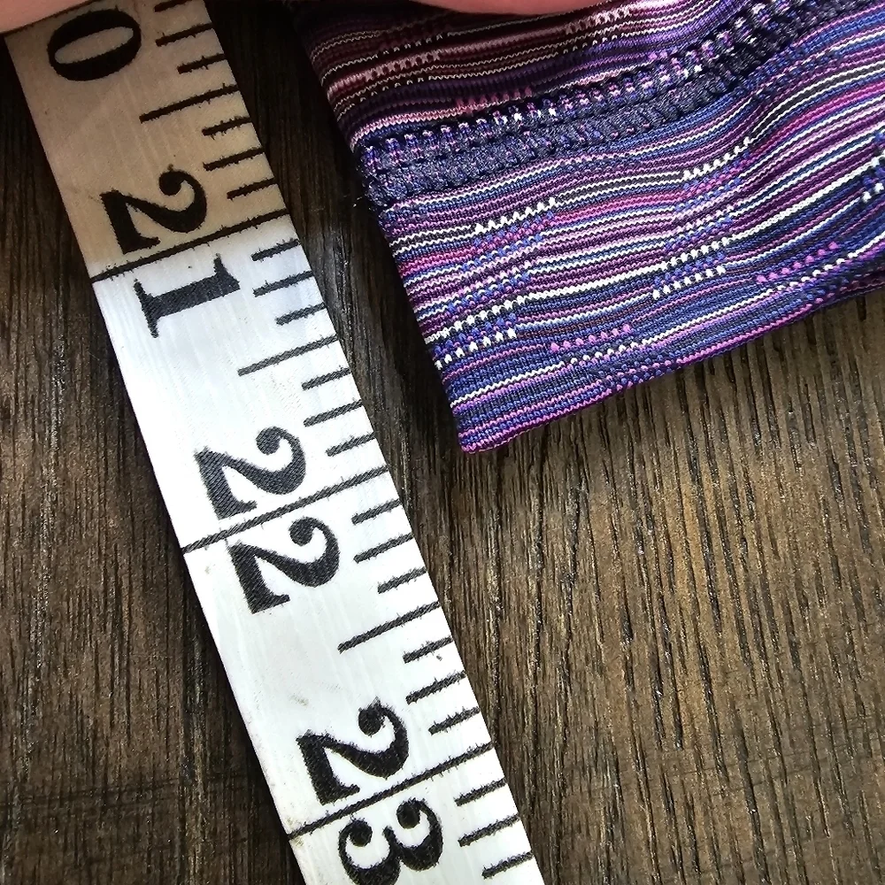 Lululemon Pace Rival Crop Leggings Space Dye Twist Ultra Violet Multi Size 4